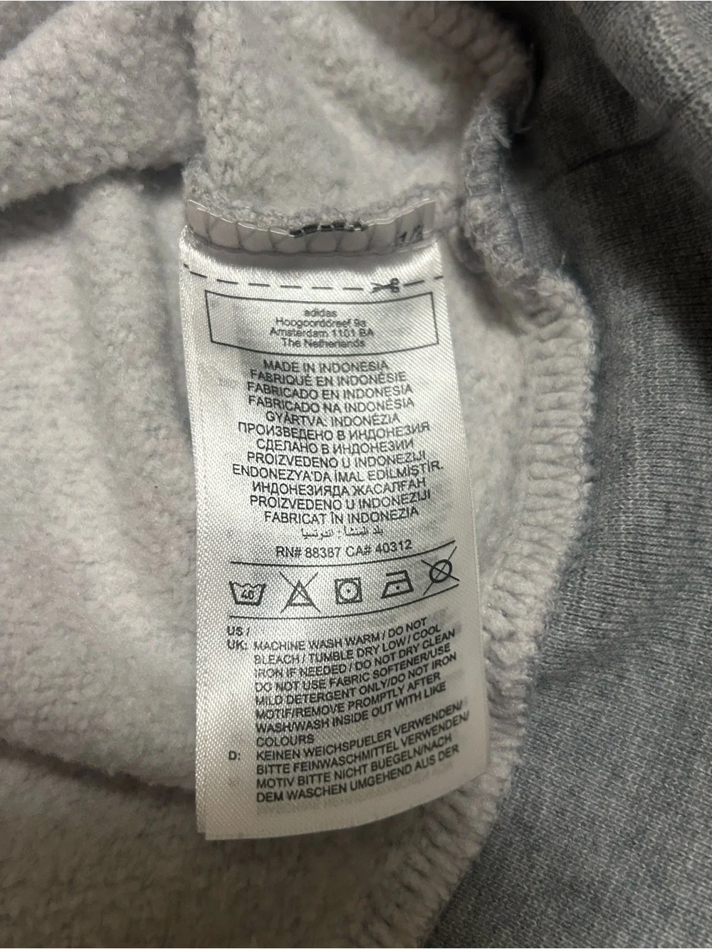 adidas Originals Kids Trefoil Essentials Hoodie Gray Youth XL
